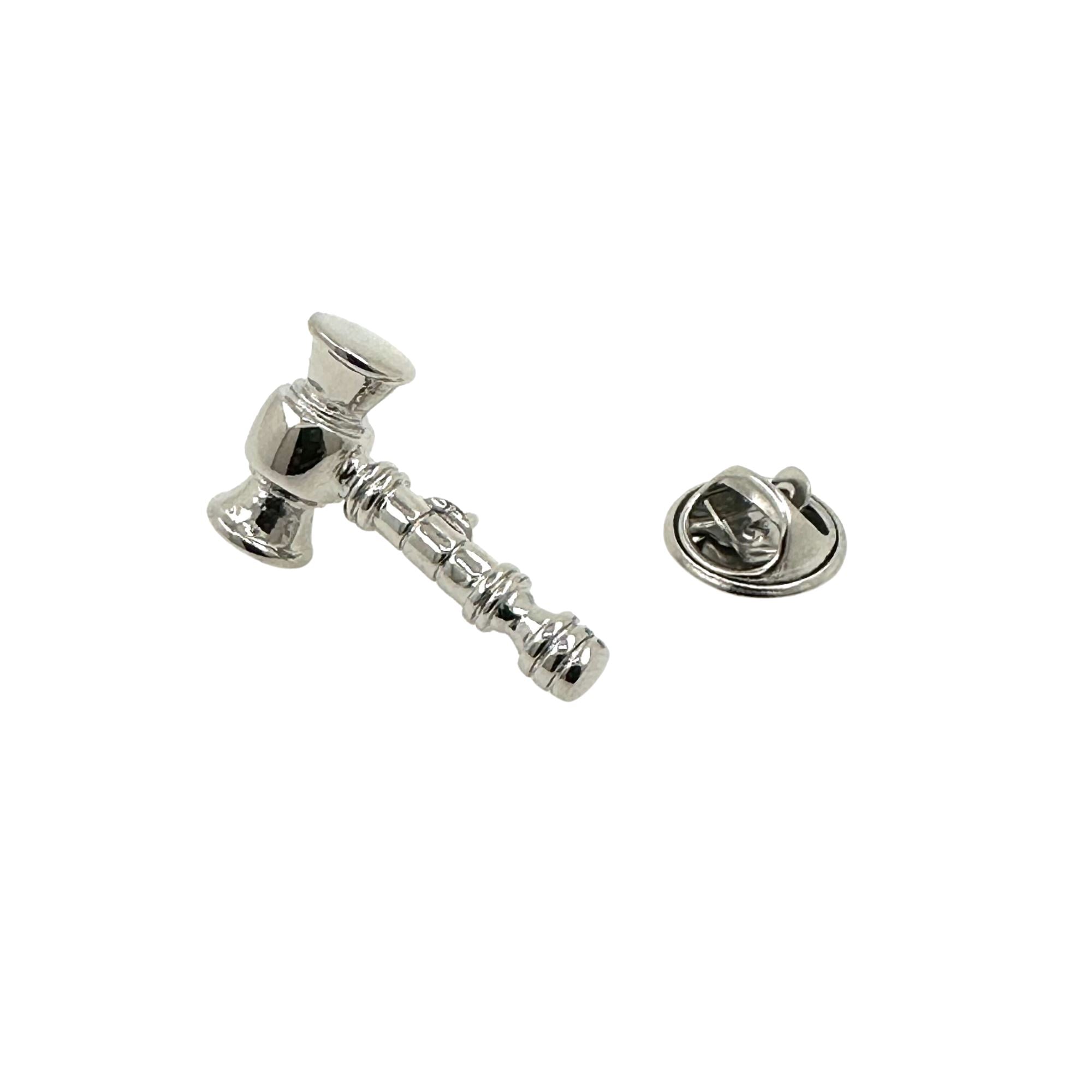 Silver Gavel Lapel Pin Lapel Pin Clinks Australia