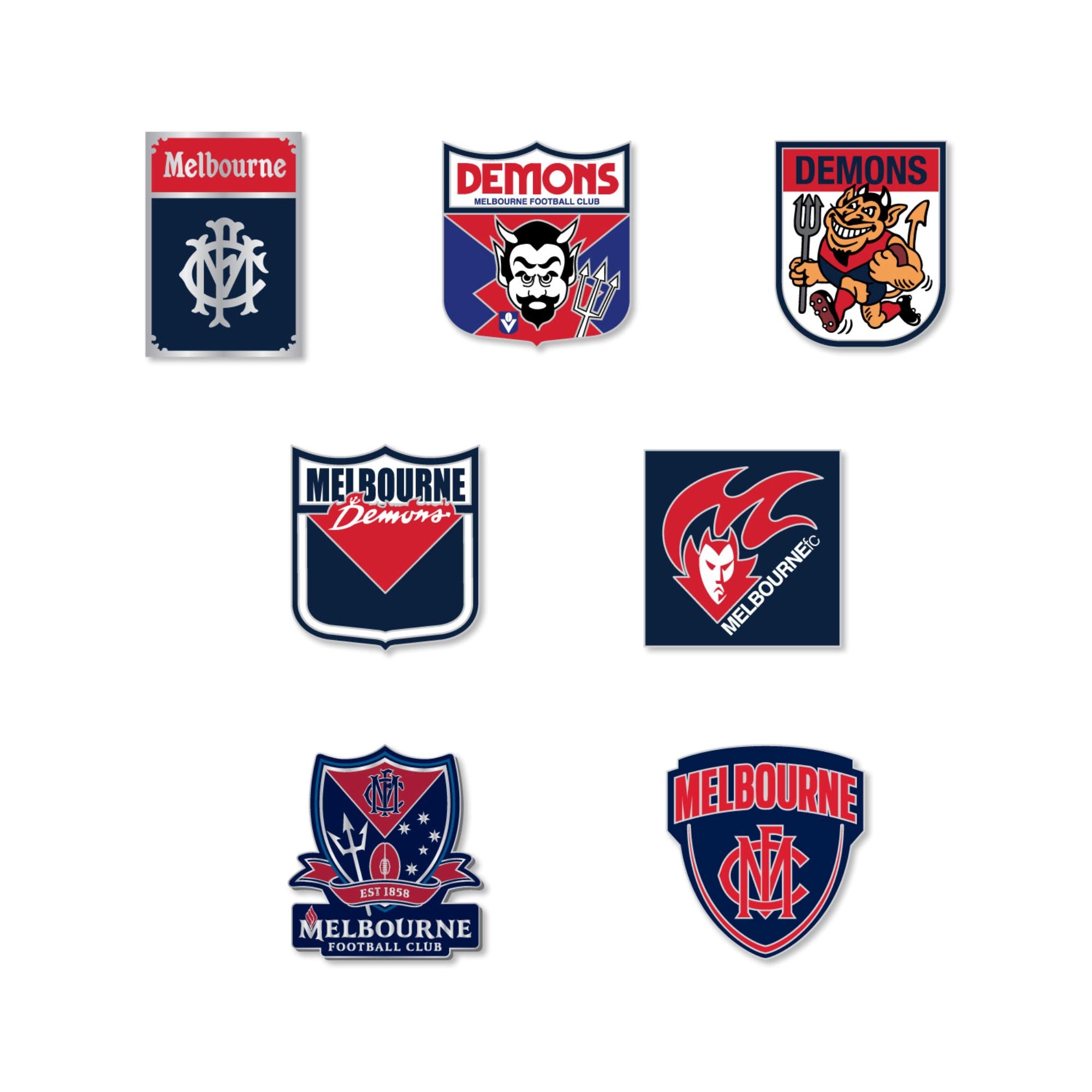 Melbourne Demons Logo AFL Pin Set Lapel Pin Clinks Australia Default
