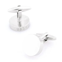 Usher Laser Etched Round Engravable Wedding Cufflinks Wedding Cufflinks Clinks Australia