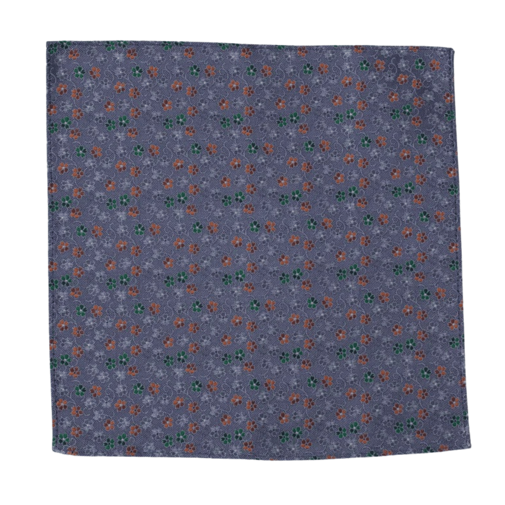 Blue Floral Pocket Square