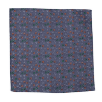 Blue Floral Pocket Square