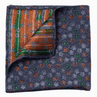 Blue Floral Pocket Square