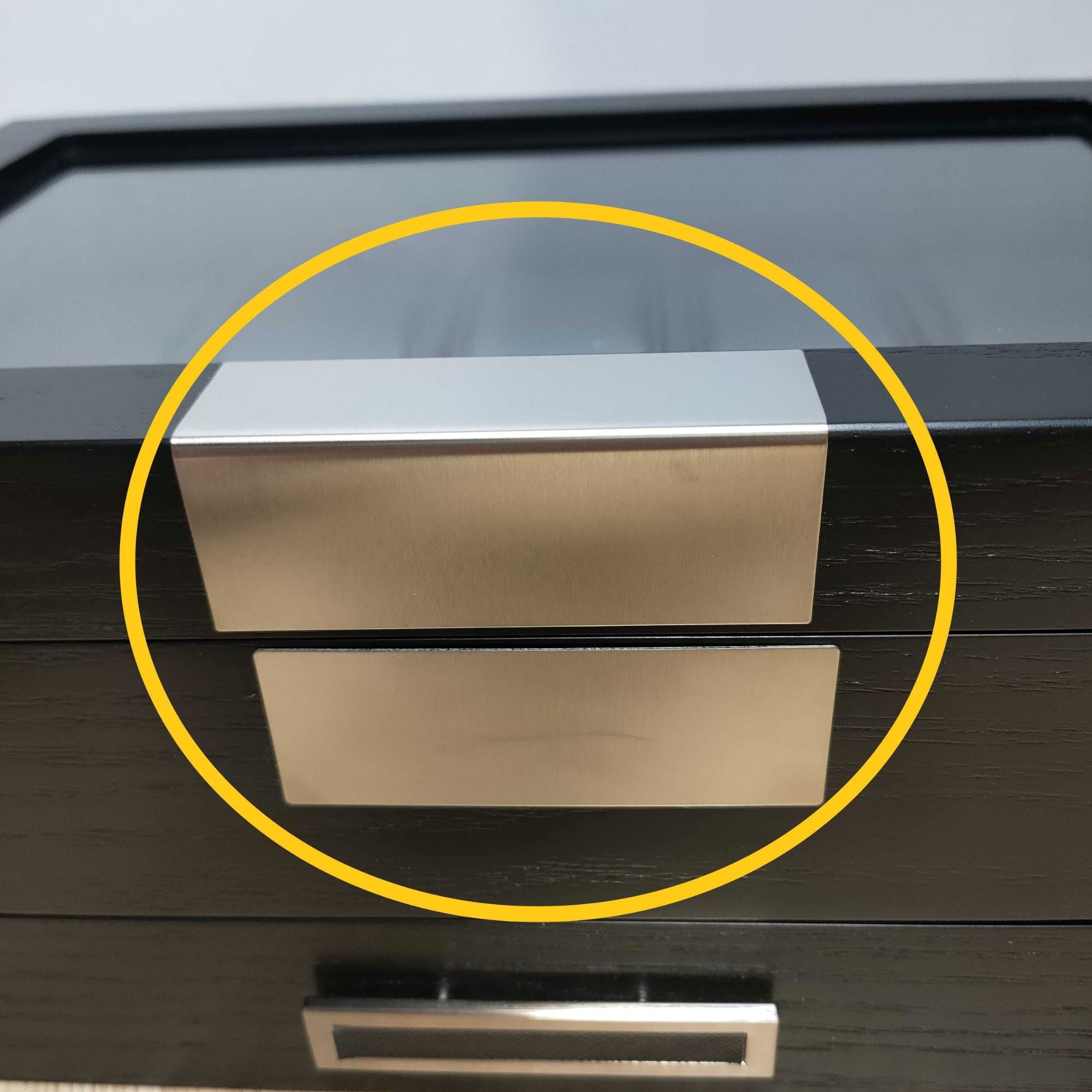 Seconds - Black Wooden Watch Box for 10 Watches with a Drawer (a) Seconds Clinks