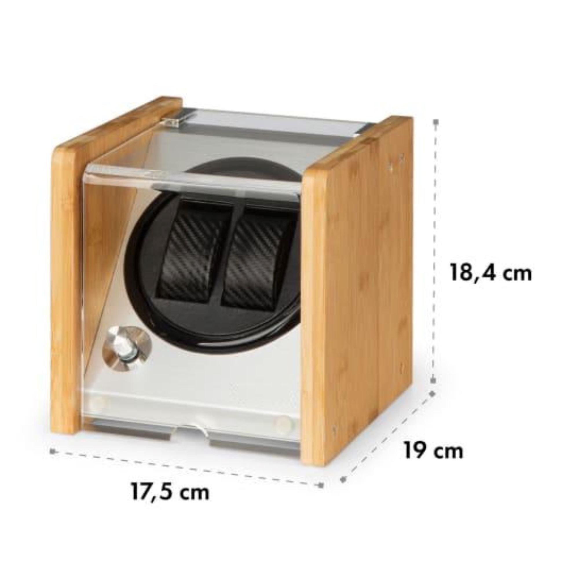 Seconds - BLAQ Watch Winder Box 2 Watches in Aluminum & Bamboo (a) Seconds Clinks