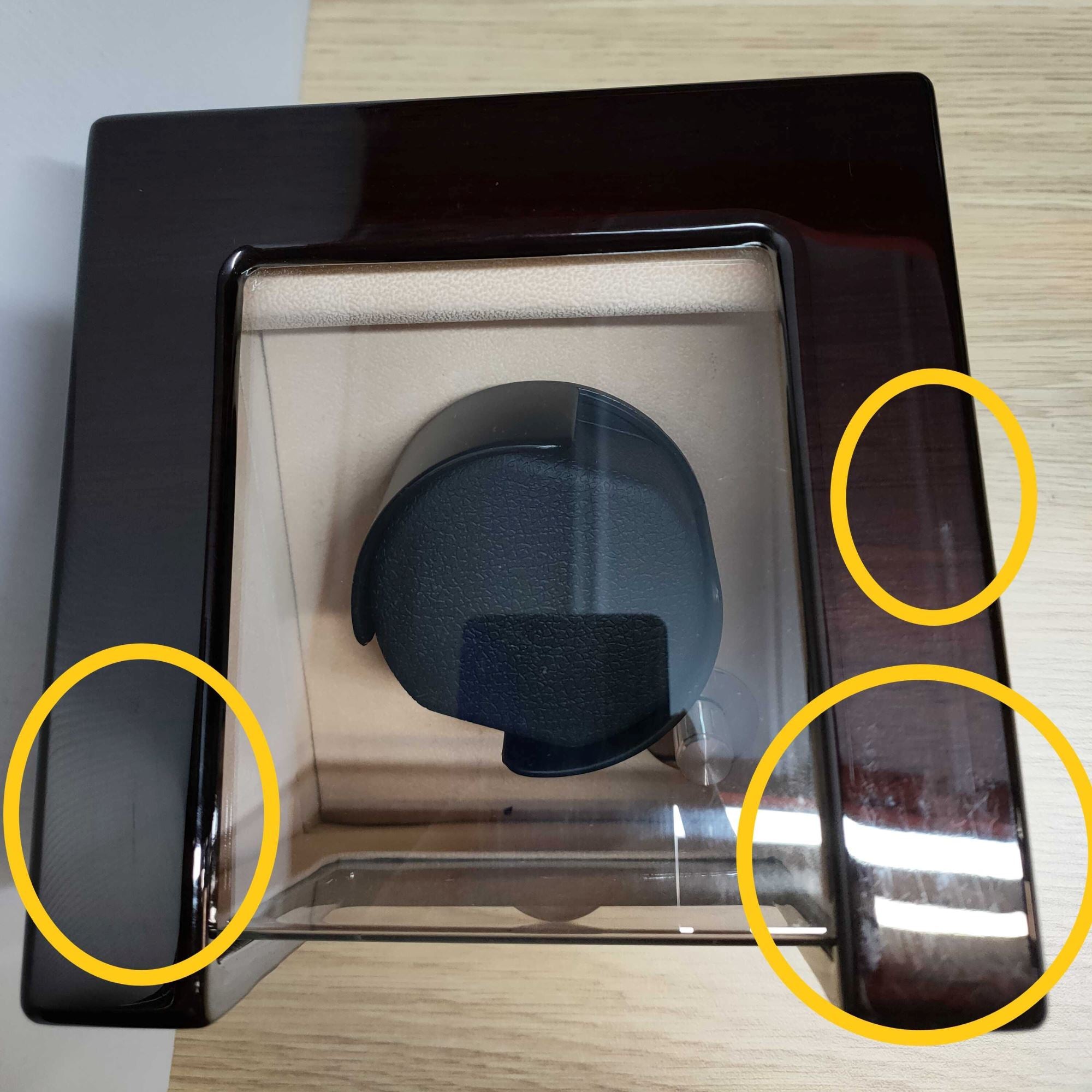 Seconds - Waratah Watch Winder Box for 1 Watch in Mahogany (c) Seconds Clinks