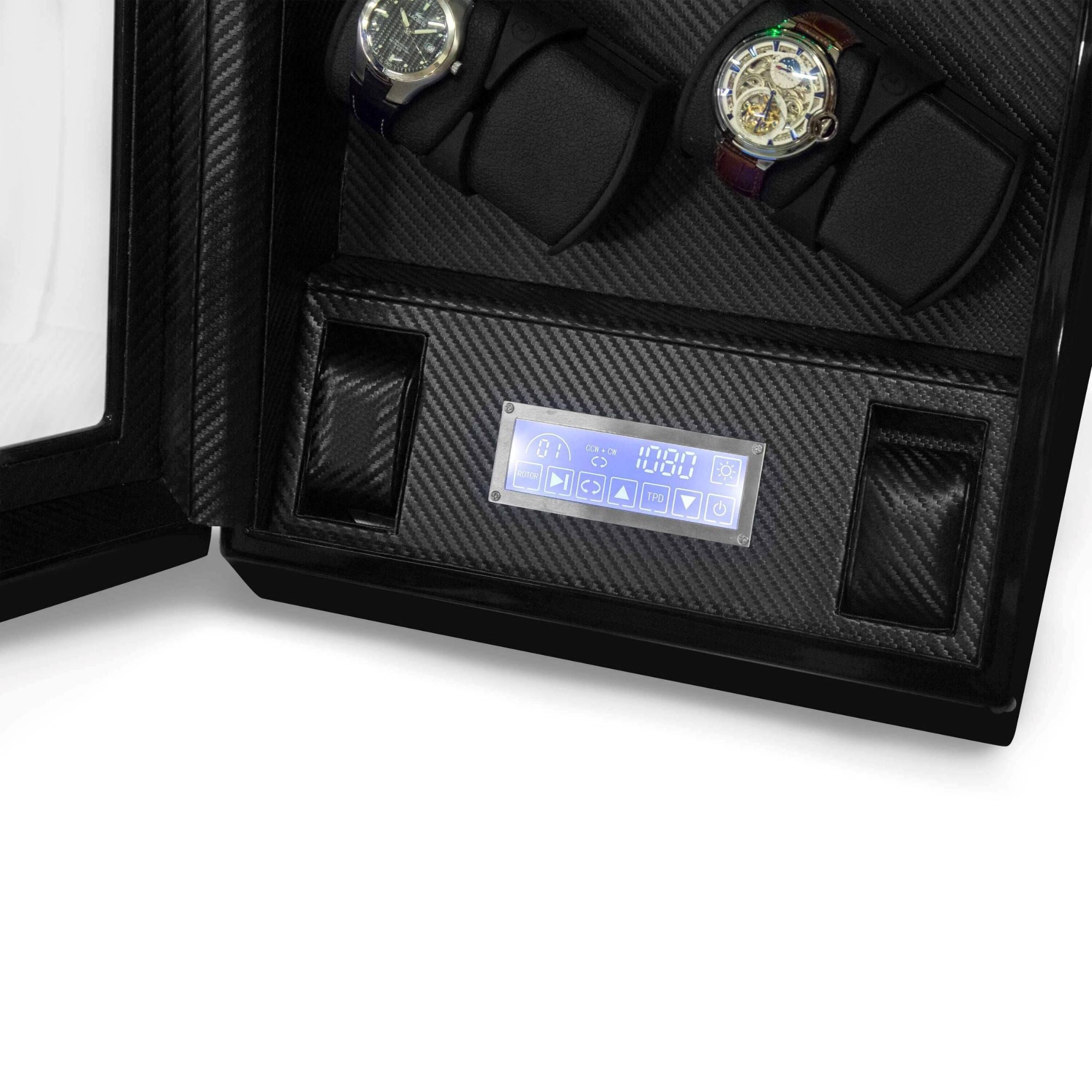 Seconds - Kosciuszko Watch Winder Box for 12 + 2 Watches in Black Seconds Clinks