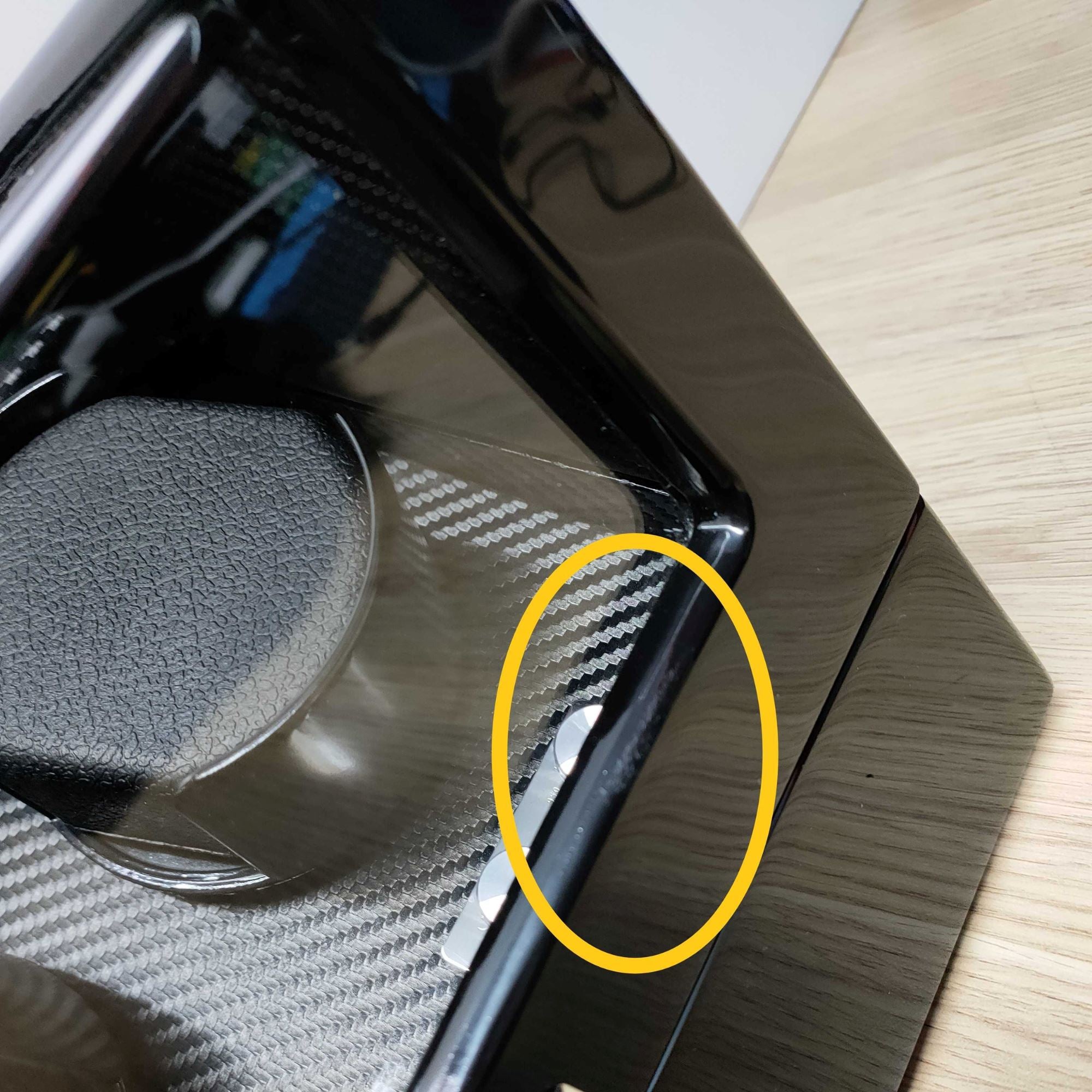 Seconds - Waratah Black Carbon Fibre Watch Winder Box for 2 Watches (c) Seconds Clinks