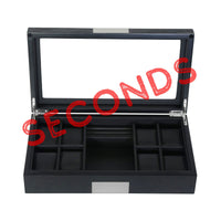 Seconds - Black Wooden Watch Box for 8 Watches + Organiser (c) Seconds Clinks
