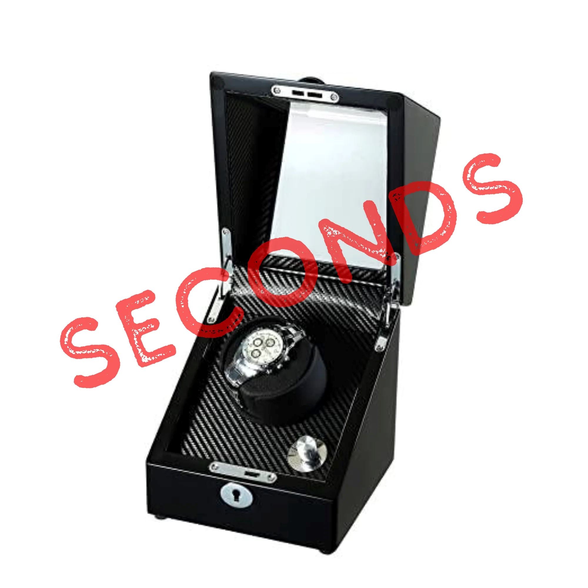 Seconds - Waratah Watch Winder Box for 1 Watch in Black (c) Seconds Clinks