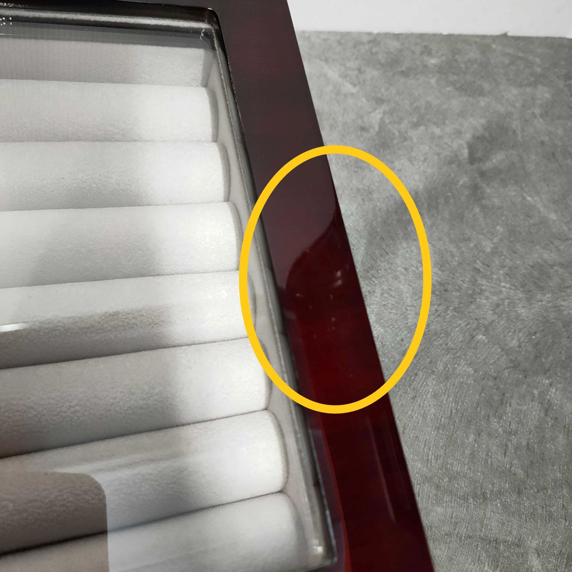 Seconds - 50 Pair Cufflink and Watch Box Double Decker Mahogany (a) Seconds Clinks