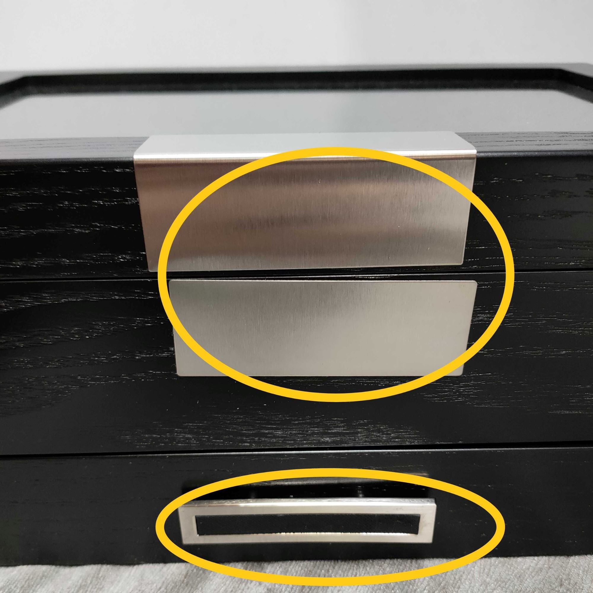 Seconds - Black Wooden Watch Box for 10 Watches with a Drawer (e) Seconds Clinks