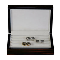 Seconds - 16 Pairs Storage Box for Cufflinks Ebony Seconds Clinks