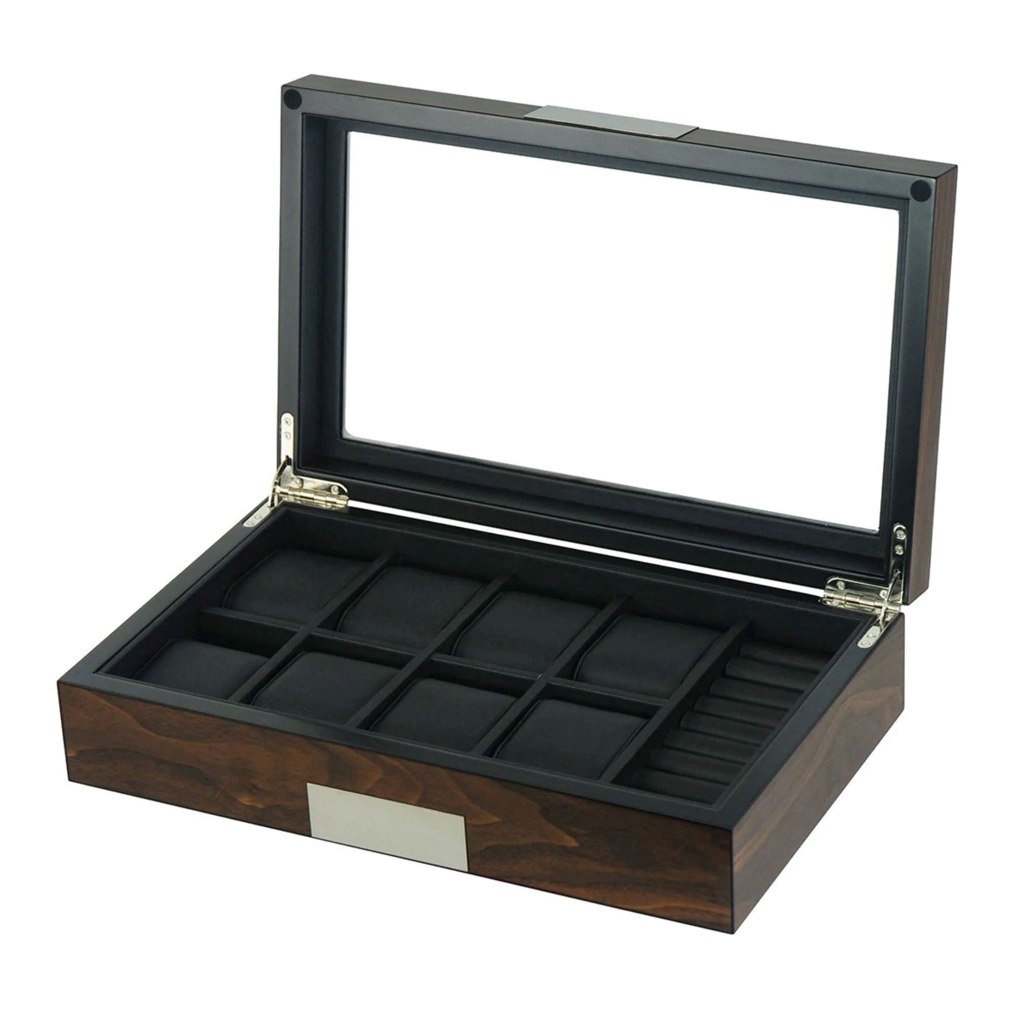 Seconds - 8 Slots Walnut Wooden Watch/Cufflink Box Seconds Clinks