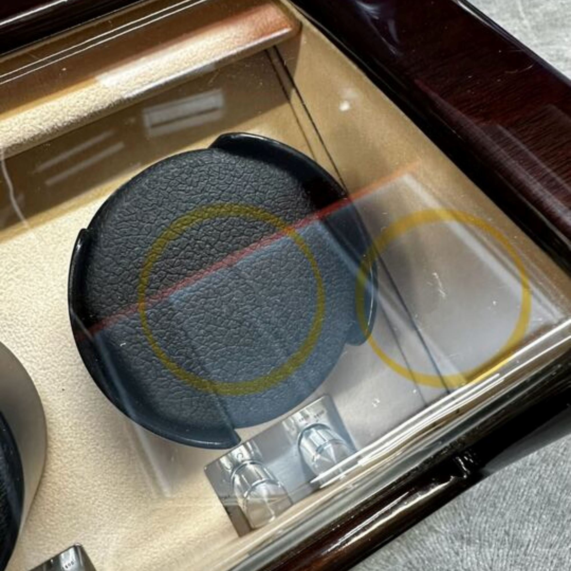 Seconds - Waratah Mahogany Watch Winder Box for 2 Watches (f) Seconds Clinks