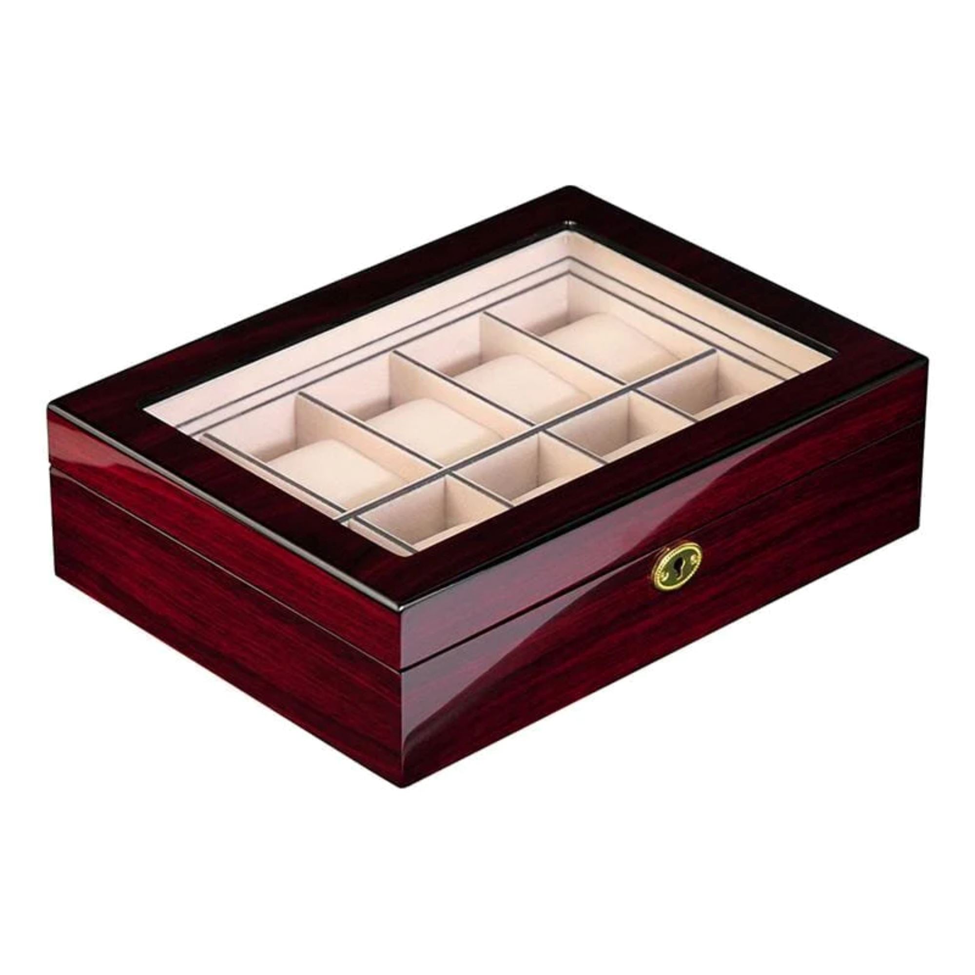 Seconds - Dark Cherry Wooden Watch Box for 10 Watches Seconds Clinks