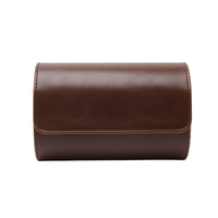 Seconds - Watch Roll Case for 2 in Brown Vegan Leather