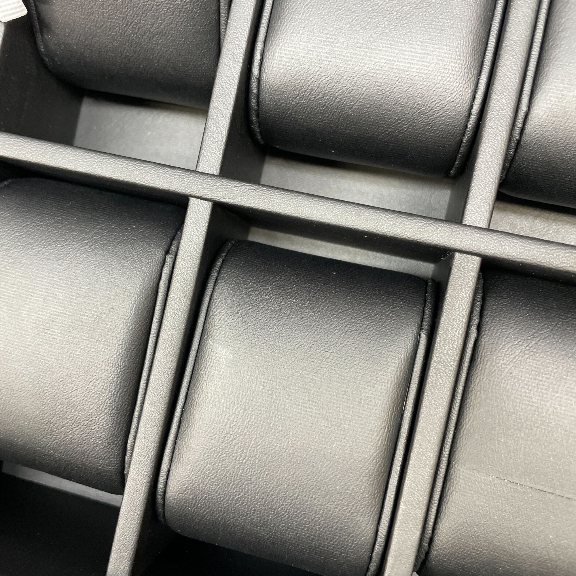 Seconds - Black Wooden Watch Box for 10 Watches (a)