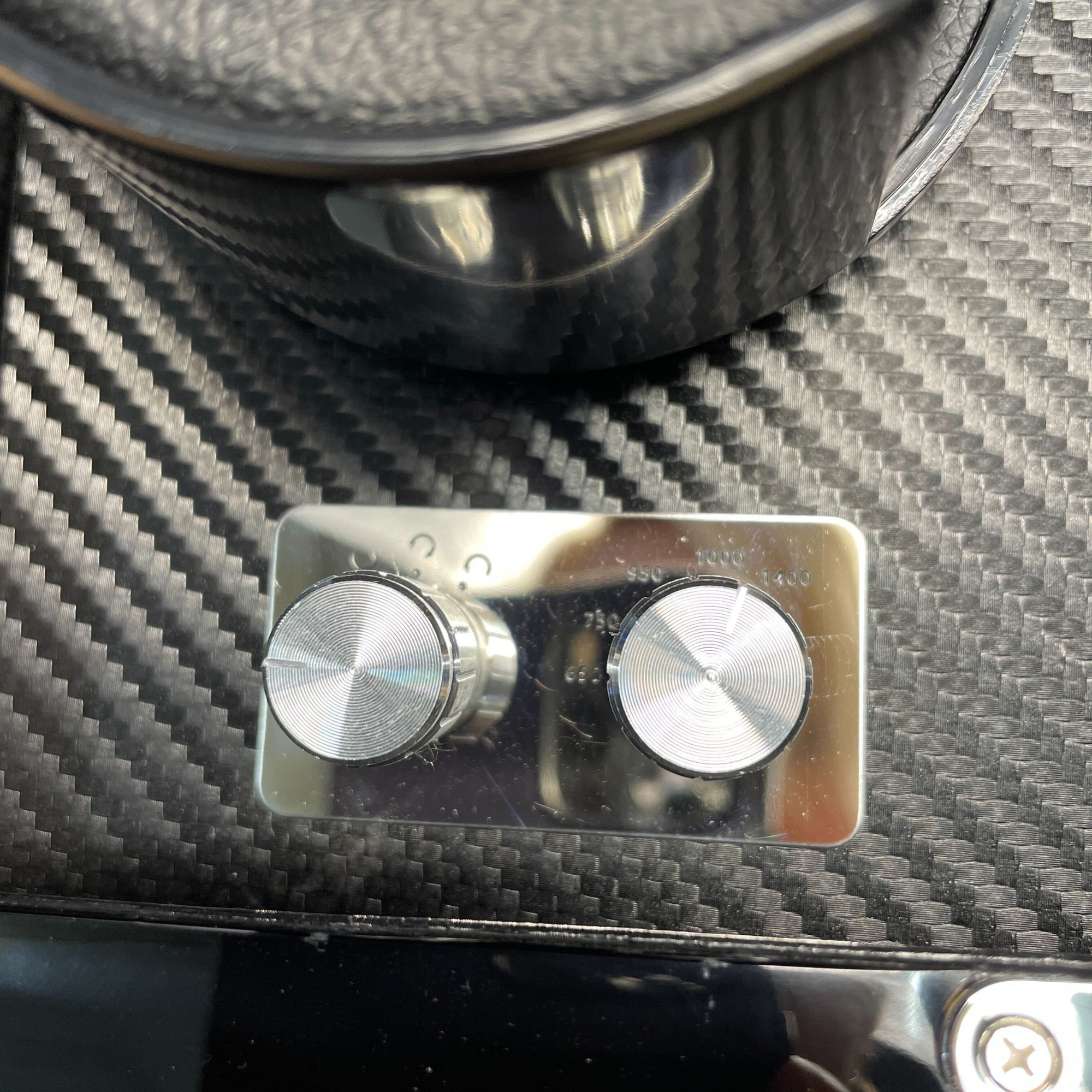 Seconds - Waratah Black Carbon Fibre Watch Winder Box for 2 Watches (g)