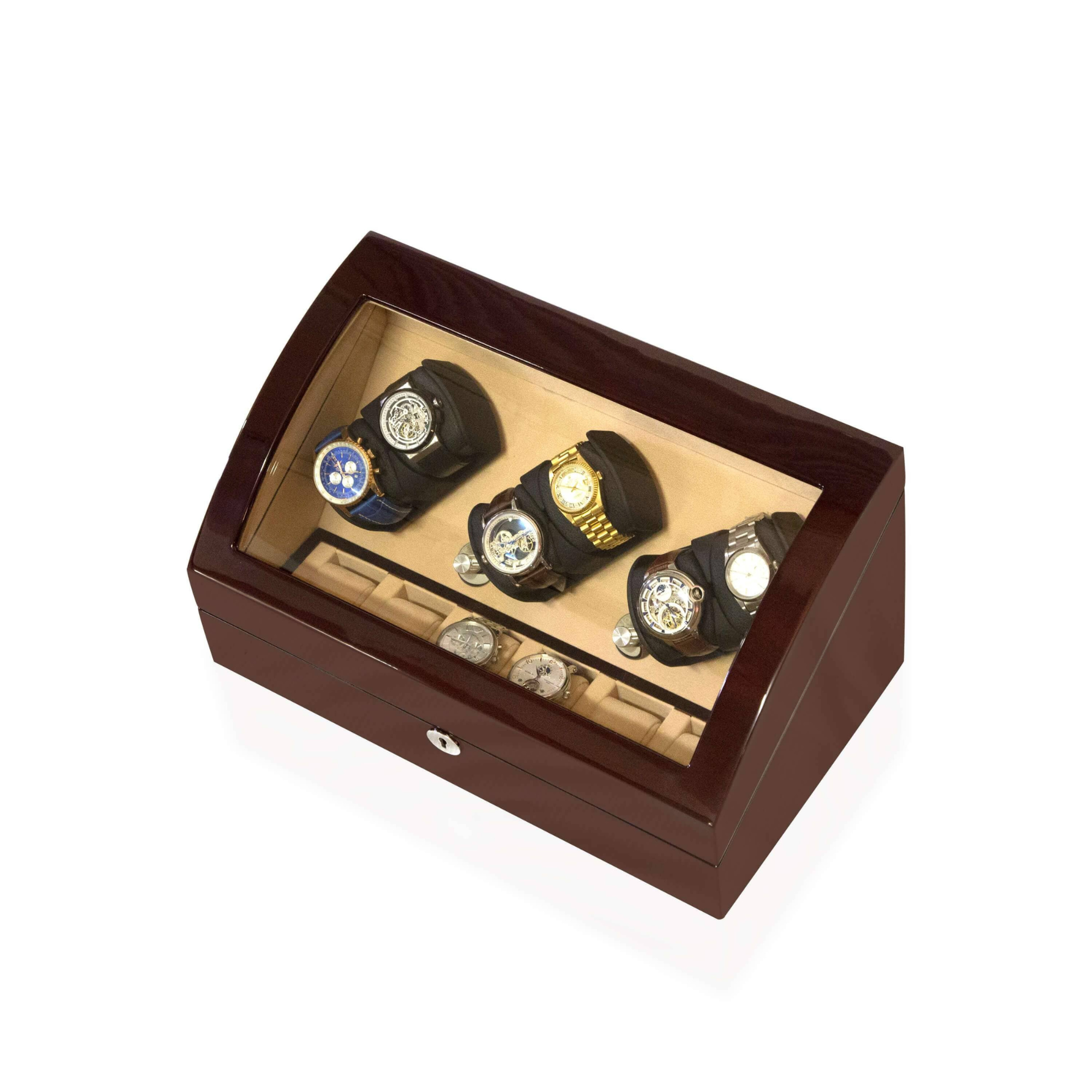 Seconds - Avoca Watch Winder Box 6 + 6 Watches in Mahogany (G)
