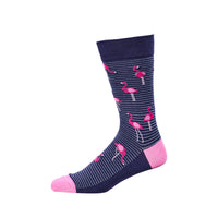 Mens Navy Flamingo Bamboo Sock Socks Bamboozld