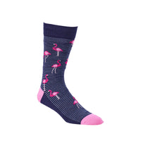 Mens Navy Flamingo Bamboo Sock Socks Bamboozld