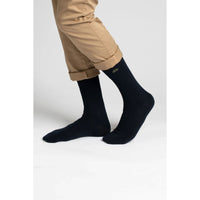 Navy Ribbed Socks Socks Clinks