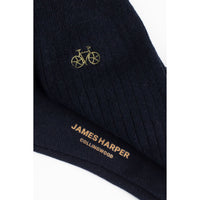 Navy Ribbed Socks Socks Clinks