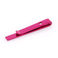 Pink Metallic Small Tie Bar Tie Clips Clinks