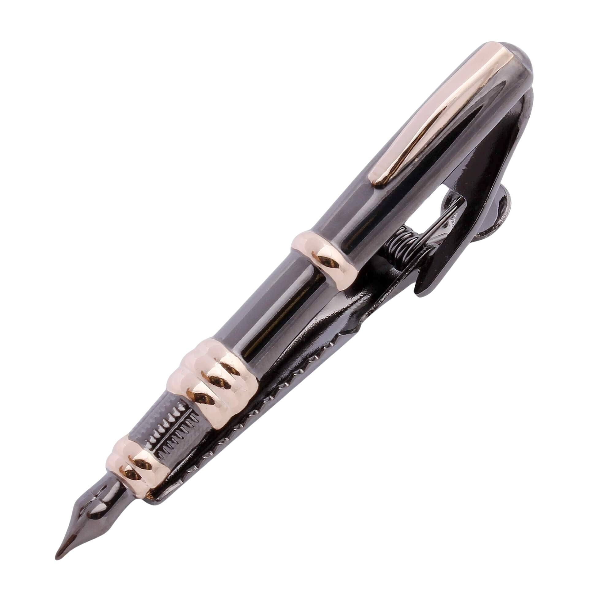 Pen Tie Clip in Gunmetal and Rose Gold Tie Clips Clinks Australia