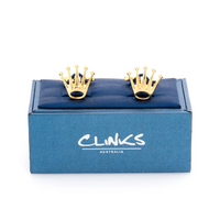 Swiss Gold Crown Cufflinks
