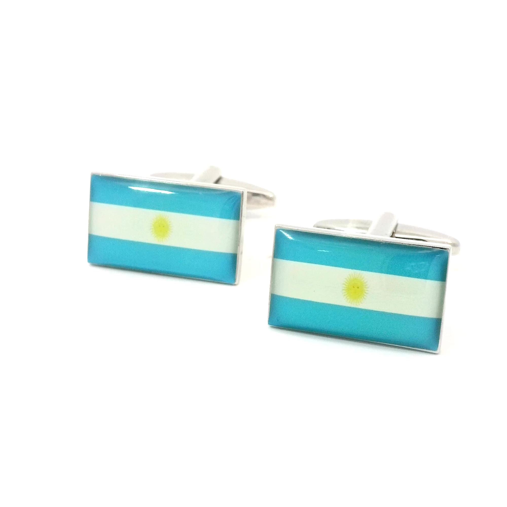 Argentinian Flag Cufflinks Novelty Cufflinks Clinks Australia Argentinian Flag Cufflinks
