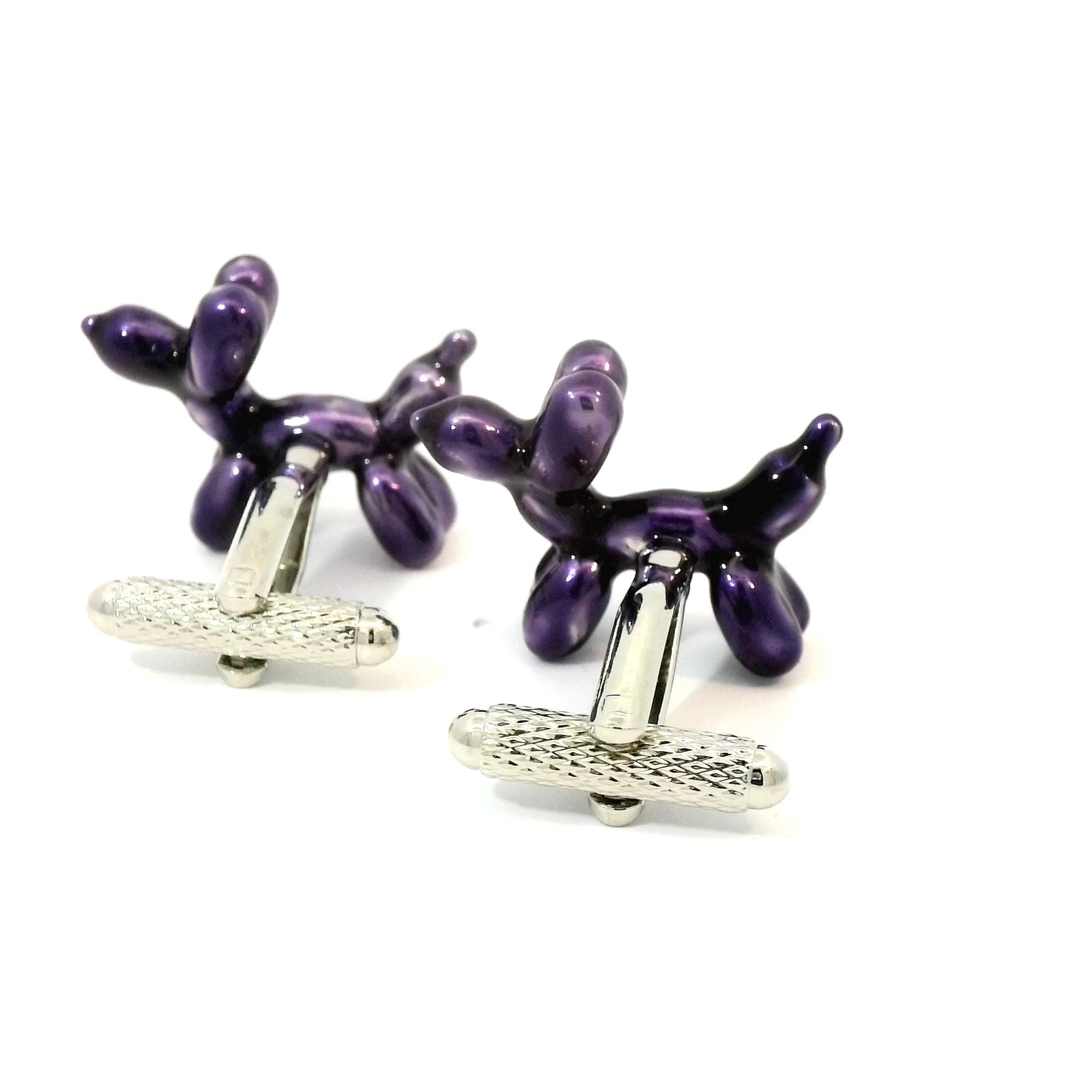 Balloon Dog Purple Cufflinks Novelty Cufflinks Clinks Australia
