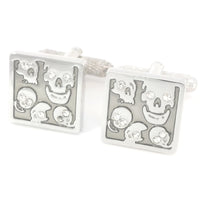 Cheerful Skulls in a Square Cufflinks Novelty Cufflinks Clinks Australia