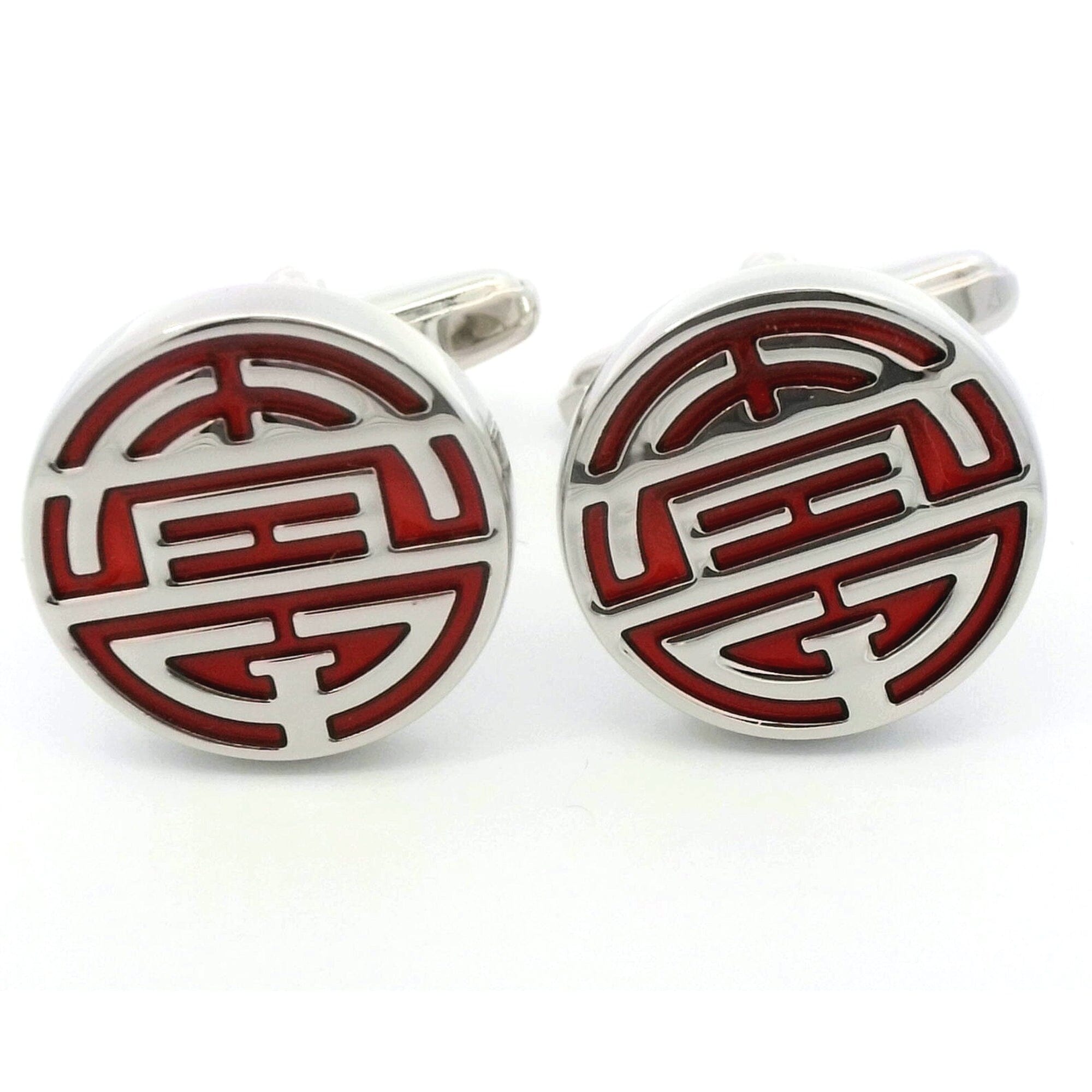 Chinese Longevity Symbol Cufflinks Novelty Cufflinks Clinks Australia
