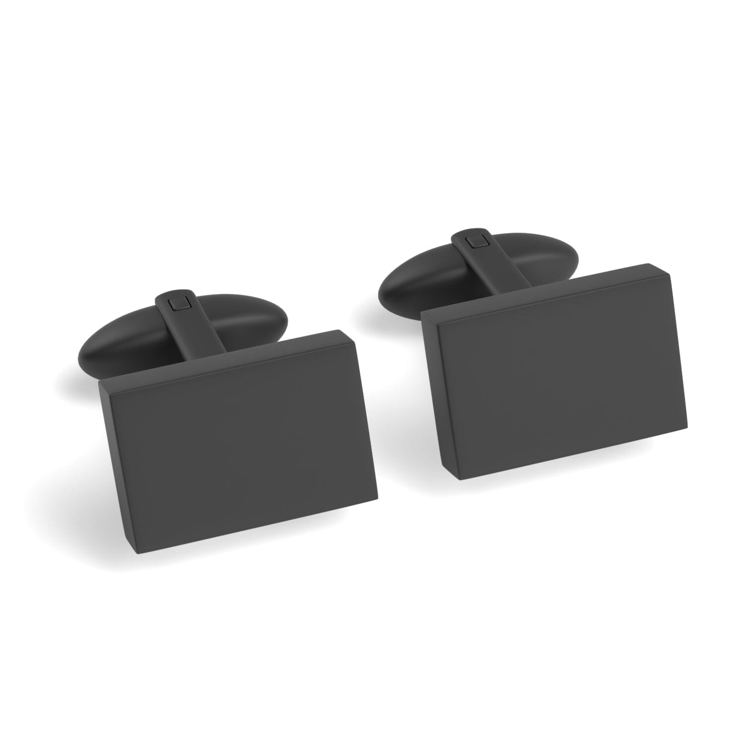 Brushed Black Rectangle Cufflinks Classic & Modern Cufflinks Clinks Australia