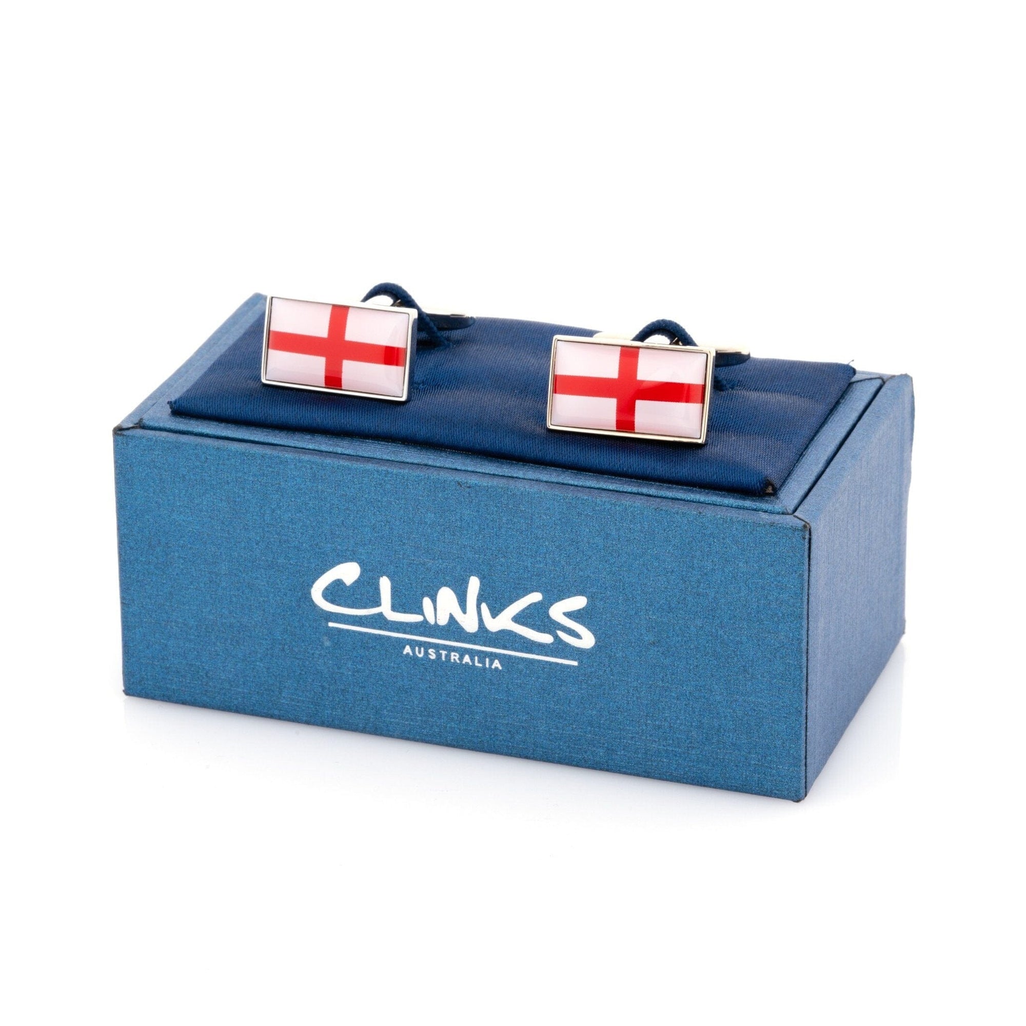 Red & White St George's Cross Cufflinks Novelty Cufflinks Clinks Australia
