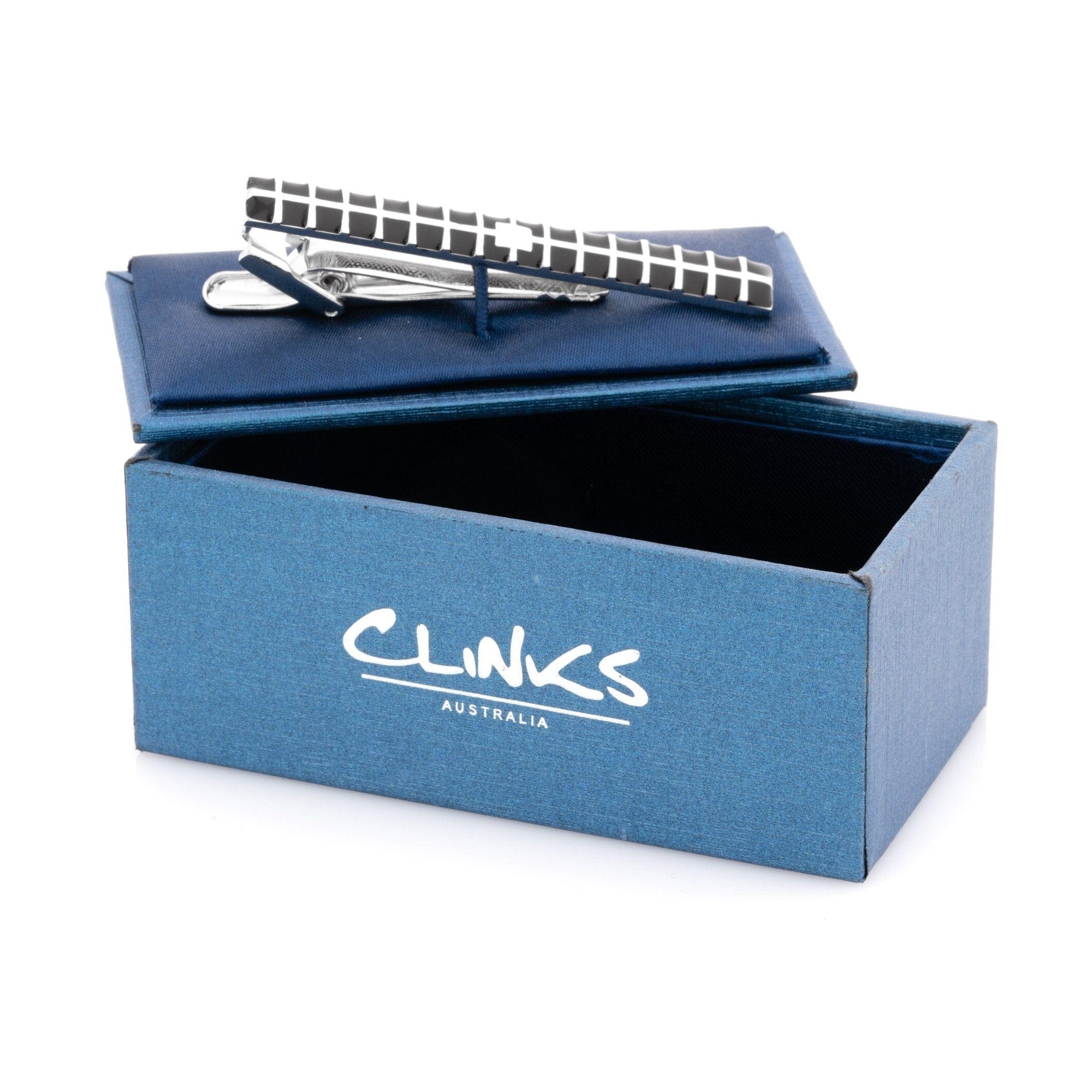Black Multi Squares Tie Clip Tie Clips Clinks Australia