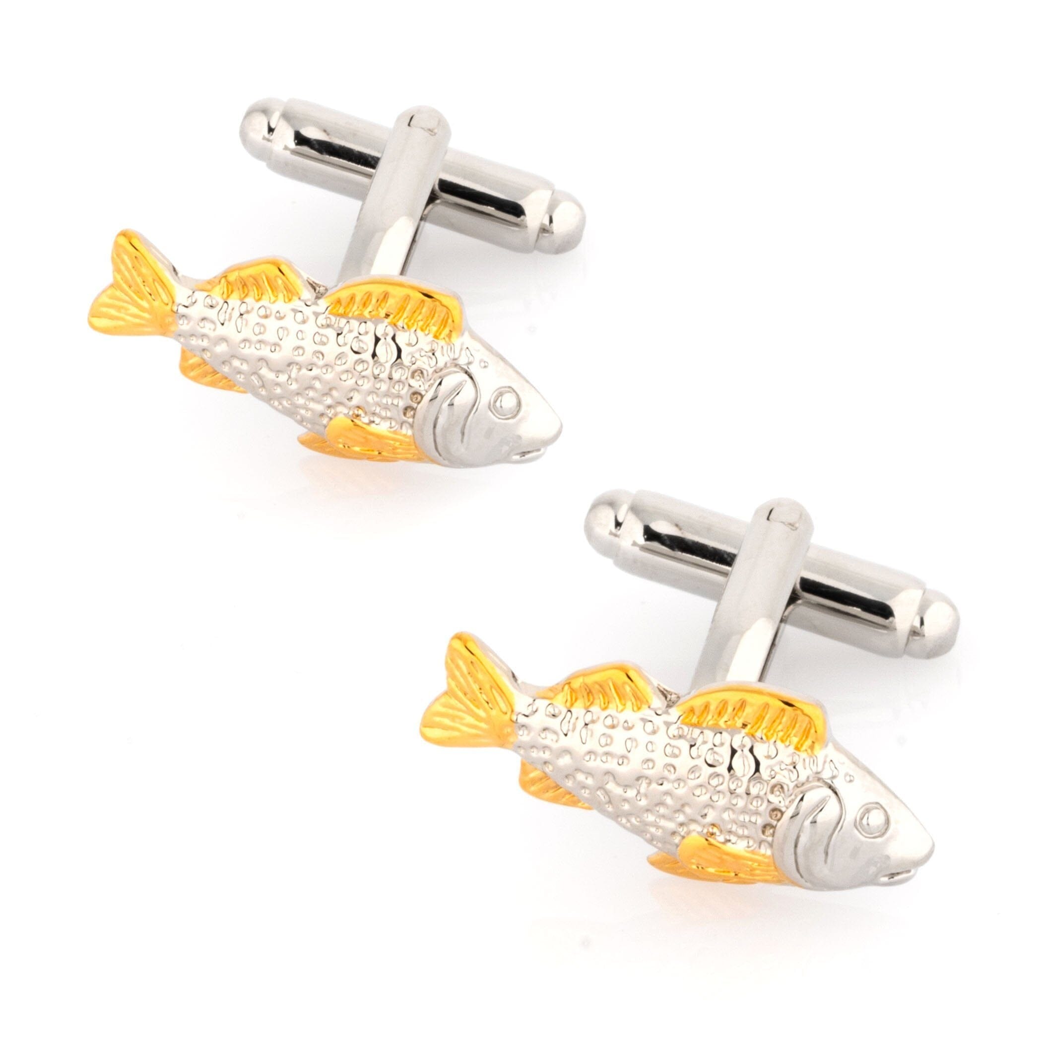 Two Tone Carp Fish Cufflinks Novelty Cufflinks Clinks Australia