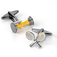 Tennis Racquet and Balls Cufflinks Novelty Cufflinks Clinks Australia
