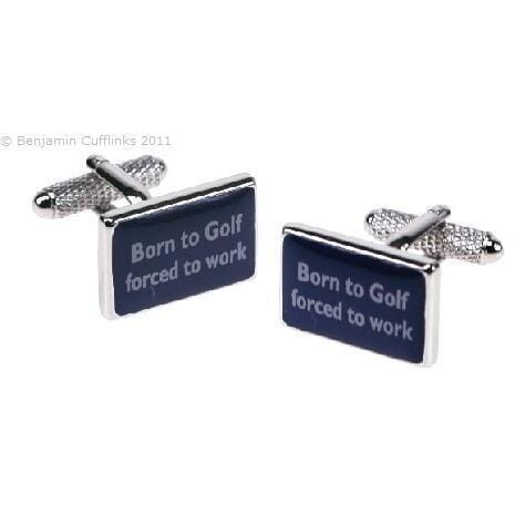 Born to Golf, Forced to Work Slogan Cufflinks Novelty Cufflinks Clinks Australia Born to Golf, Forced to Work Slogan Cufflinks