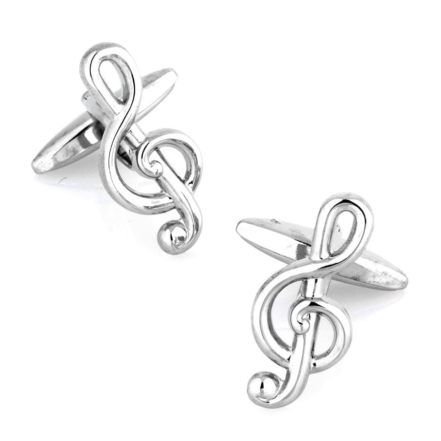 Treble Clef Silver Cufflinks Novelty Cufflinks Clinks Australia