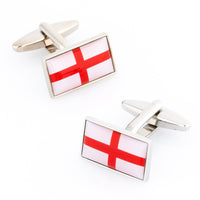Red & White St George's Cross Cufflinks Novelty Cufflinks Clinks Australia Red & White St George's Cross Cufflinks