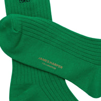 Green Ribbed Socks Socks Clinks
