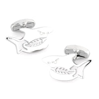 Silver Shark Cufflinks Novelty Cufflinks Clinks Australia
