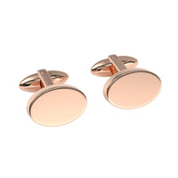 Oval Rose Gold Engravable Cufflinks Engraving Cufflinks Clinks Australia