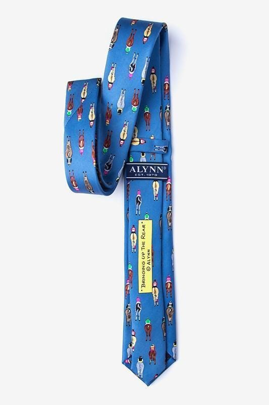 Bringing Up the Rear Blue Skinny Tie Ties Clinks