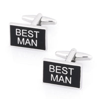 Best Man Black and Silver Wedding Cufflinks Wedding Cufflinks Clinks Australia