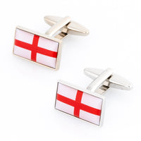Red & White St George's Cross Cufflinks Novelty Cufflinks Clinks Australia