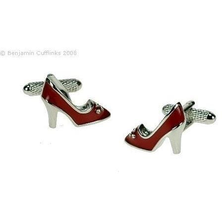 Red Shoe Cufflinks with crystals Novelty Cufflinks Clinks Australia Red Shoe Cufflinks with crystals 