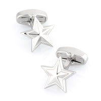 Silver Star Cufflinks Novelty Cufflinks Clinks Australia